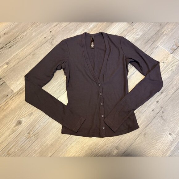 SKIMS Kim Kardashian cotton rib long sleeve top XXS new without tags - Picture 1 of 3